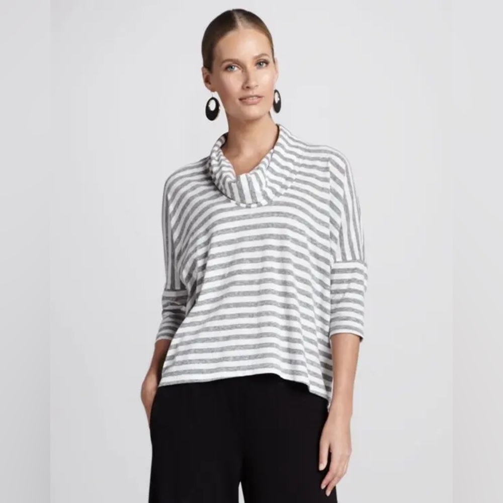 Eileen Fisher Cowl Neck Dolman Top Size M